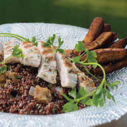 B'gan Quinoa & Breaded Eggplant Salad