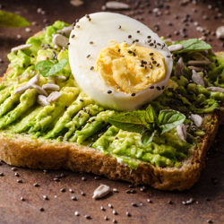 B'gan Hard Boiled Avocado Toast