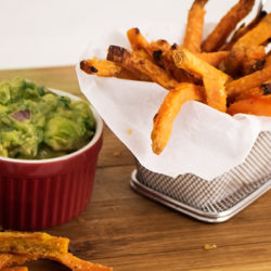 B'gan Chipotle Fries with Garlic Guacamole