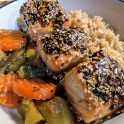 B'gan Italian Blend Salmon and Grilled Vegetables Bowl